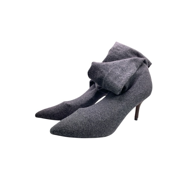 ZARA Grey Knee High Sock boots - Picture 5 of 7